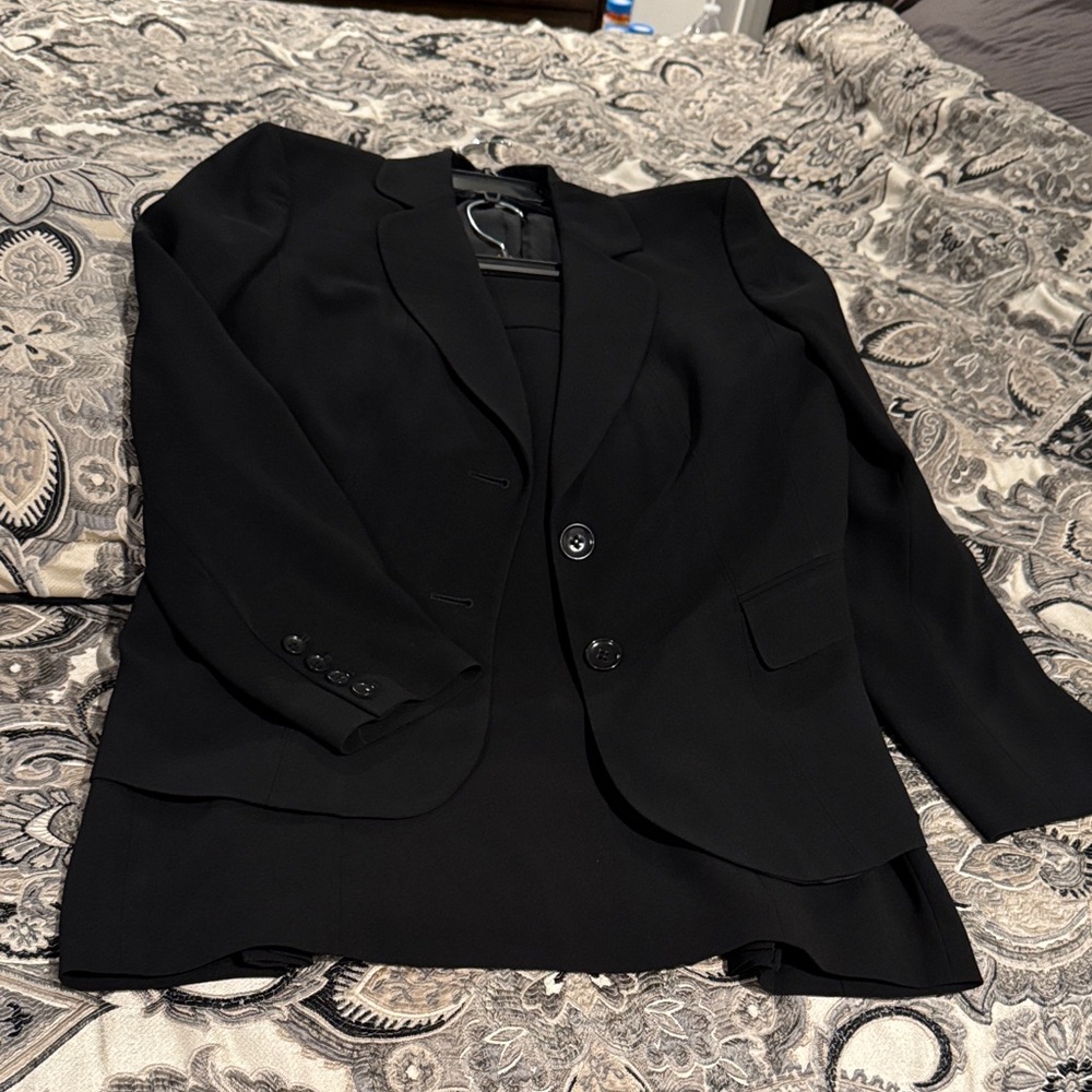 Ann Taylor Classic Black Blazer and Skirt